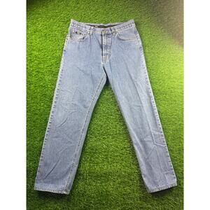 BOSS Hugo Boss Men’s Alabama Jeans Light Wash Blue Denim 34x32 Straight Fit Nice